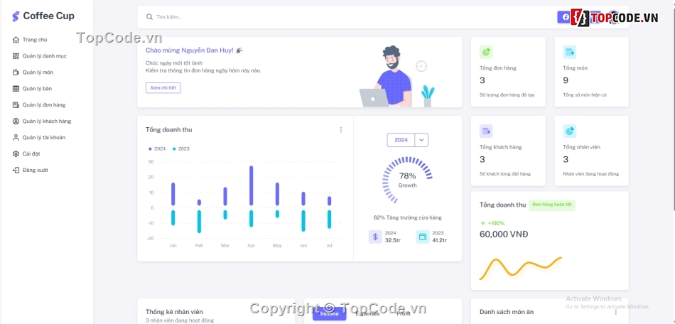 Quản lý cửa hàng cà phề php mysql,Website quản lý,quản lý cà phê,Website quản lý cửa hàng,Web quản lý cửa hàng,cà phê